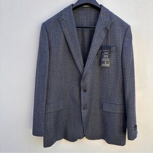 NEW Stafford 100% Wool Sport Coat Blazer Jacket Gray Men’s 52 R $200 Classic